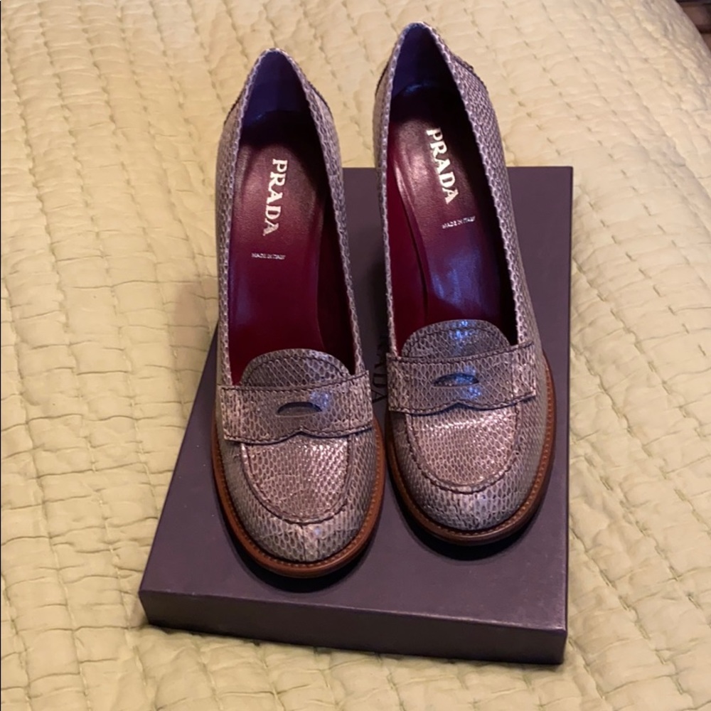 Prada VINTAGE Calzature Donna Loafer Platform 40/10 NWB